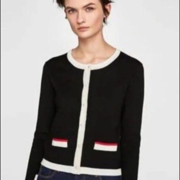 Zara XL pearl button cardigan - Picture 1 of 9